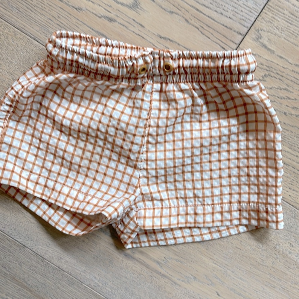 Zara check swim trunks